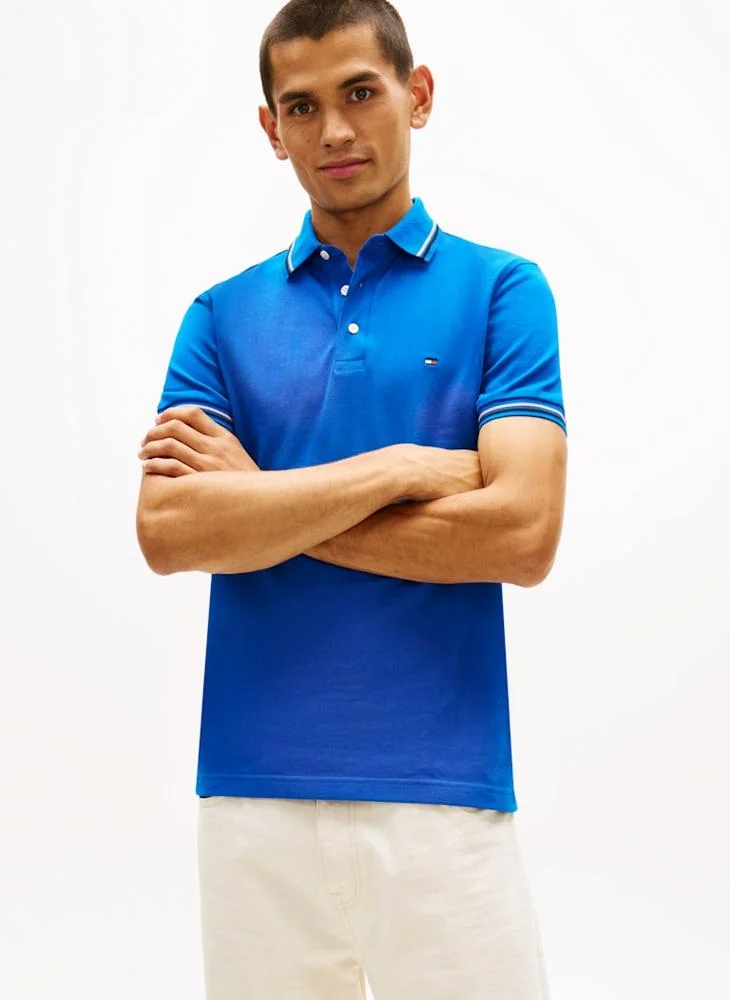 Slim Fit Tipped Pique Polo Shirt